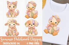 Summer Patchwork Pet Sublimation Designs PNG Product Image 4