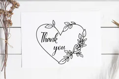 Floral Wreath Svg Cut File. Heart Leaves Frame Png Clipart. Product Image 2