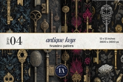 Antique Keys Pattern | Gothic Vintage Texture Product Image 1
