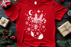Christmas Stocking SVG | Vintage Holiday Clipart Product Image 2