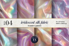 Iridescent Silk Digital Paper, Holographic Satin Texture Product Image 1