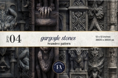 Gargoyle Stone Pattern | Gothic Architecture Texture Product Image 1
