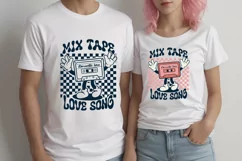 love music, mix tape love song, valentine svg & sublimation Product Image 1