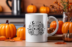Cute Bat Halloween SVG Cut File| Kawaii Spooky PNG Clipart Product Image 2