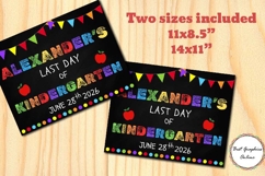 Last day school chalkboard sign Canva back to school poster Product Image 2
