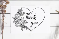 Floral Wreath Svg Cut File. Heart Flowers Frame Png Clipart. Product Image 1