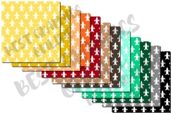Fleur de lis digital papers Floral pattern background jpg Product Image 3