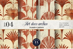 Art Deco Arch Pattern | Retro Shell Motif Texture Product Image 1