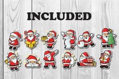 santa printable sticker bundle, santa christmas sticker Product Image 2