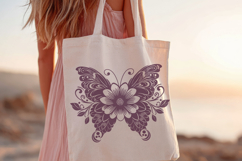 Butterfly Silhouette SVG Cut File. Flower Butterfly PNG. Product Image 3