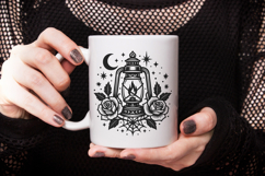 Halloween Owl, Skeleton Hand with Rose, Lantern, Gothic Key Product Image 3