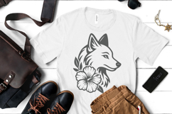 Fox Head Floral SVG| Foxes Laser Engraving Cut Files Product Image 3