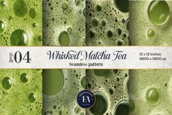 Matcha Foam Texture, Green Bubble Pattern Product Image 1