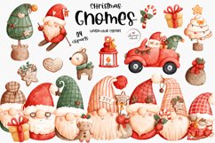 Christmas Gnome Clipart, Christmas Clipart Product Image 1