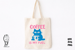 Cat Coffee is My Fuel Hand-Drawn svg png Product Image 2