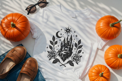 Gothic Castle Moon and Stars SVG and PNG Clipart Product Image 2