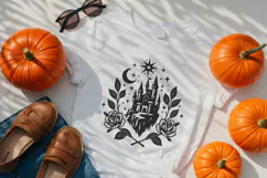 Gothic Castle Moon and Stars SVG and PNG Clipart Product Image 2