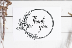 Floral Wreath Svg Cut File. Circle Laurel Frame Png Clipart Product Image 2