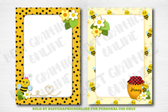 Bees Printable Notebook Pages, Bee Writting Note Paper Set Product Image 3