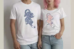 animal love tatto style, love leopard, svg & sublimation Product Image 2