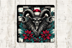 Dark Christmas Square Coasters Sublimation PNG Clipart Product Image 4