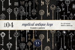 Antique Keys Pattern | Gothic Vintage Texture Product Image 1