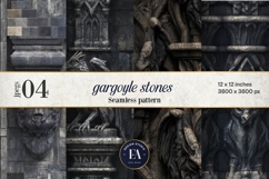 Gargoyle Stone Pattern | Gothic Architecture Texture Product Image 1