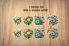 Bunch of flowers, flowers Sticker printable png Product Image 2