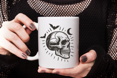 Retro Halloween Skull SVG | Gothic Vintage Skeleton PNG Product Image 2