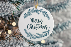 Christmas Wreath SVG | Pine Branch and Berry Frame Cut File Product Image 2