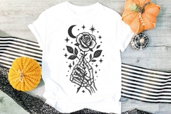 Skeleton Hand Rose SVG Cut File | Halloween PNG Clipart Product Image 2