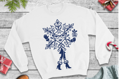 Funny Women Snowflake SVG Files, Christmas Fashion Clipart Product Image 2