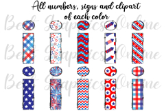Stars and Stripes Doodle Alphabet Letters Red White and Blue Product Image 3