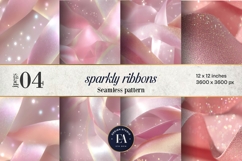 Sparkly Ribbon Texture | Pink Sheer Ribbon Pattern Product Image 1