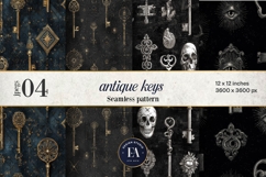 Antique Keys Pattern | Gothic Vintage Texture Product Image 1