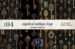 Antique Keys Pattern | Gothic Vintage Texture Product Image 1