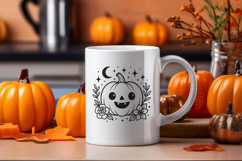 Kawaii Pumpkin SVG Cut File| Cute Halloween PNG Clipart Product Image 2