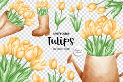 Watercolor tulip clipart, tulip clipart, flower clipart Product Image 3