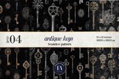 Antique Keys Pattern | Gothic Vintage Texture Product Image 1