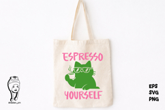 Funny Coffee Cat Espresso Yourself PNG SVG Product Image 2