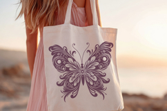 Butterfly Silhouette SVG Cut File. Floral Butterfly PNG. Product Image 3