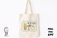 sip &amp; chill Summer Preppy Hand Drawn Product Image 3