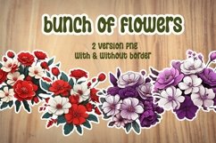 Bunch of flowers, flowers Sticker printable png Product Image 1