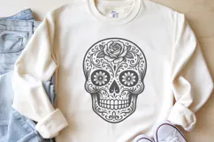 Sugar Skull SVG Files | Floral Day of the Dead 4 Designs Product Image 2