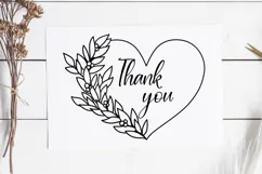 Floral Wreath Svg Cut File. Heart Leaves Laurel Frame Png. Product Image 2