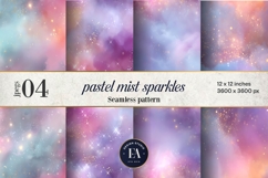 Pastel Mist Sparkle Digital Paper, Dreamy Galaxy Texture Product Image 1