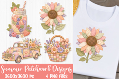 Summer Patchwork | 4 PNG Sublimation Designs Product Image 4