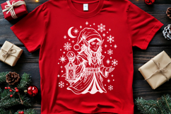Gothic Christmas Elf SVG | Lantern and Snowflakes Design Product Image 3