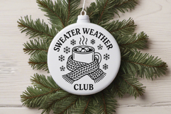 Sweater Weather Club SVG | Marshmallow Mug Winter Line Art Product Image 3