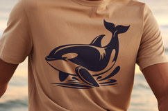 Orca Silhouette SVG Cut File. Killer Whale PNG Clipart. Product Image 2